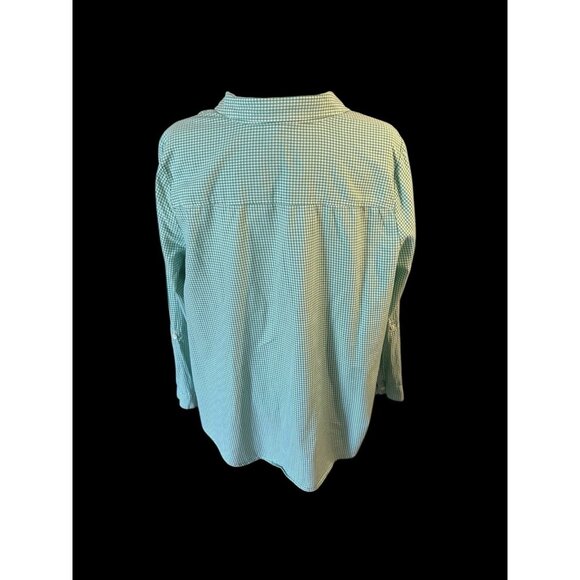Gingham Embroidered Button Down Shirt XL Uncommon Thread J Jill Women’s Cotton - Picture 5 of 13